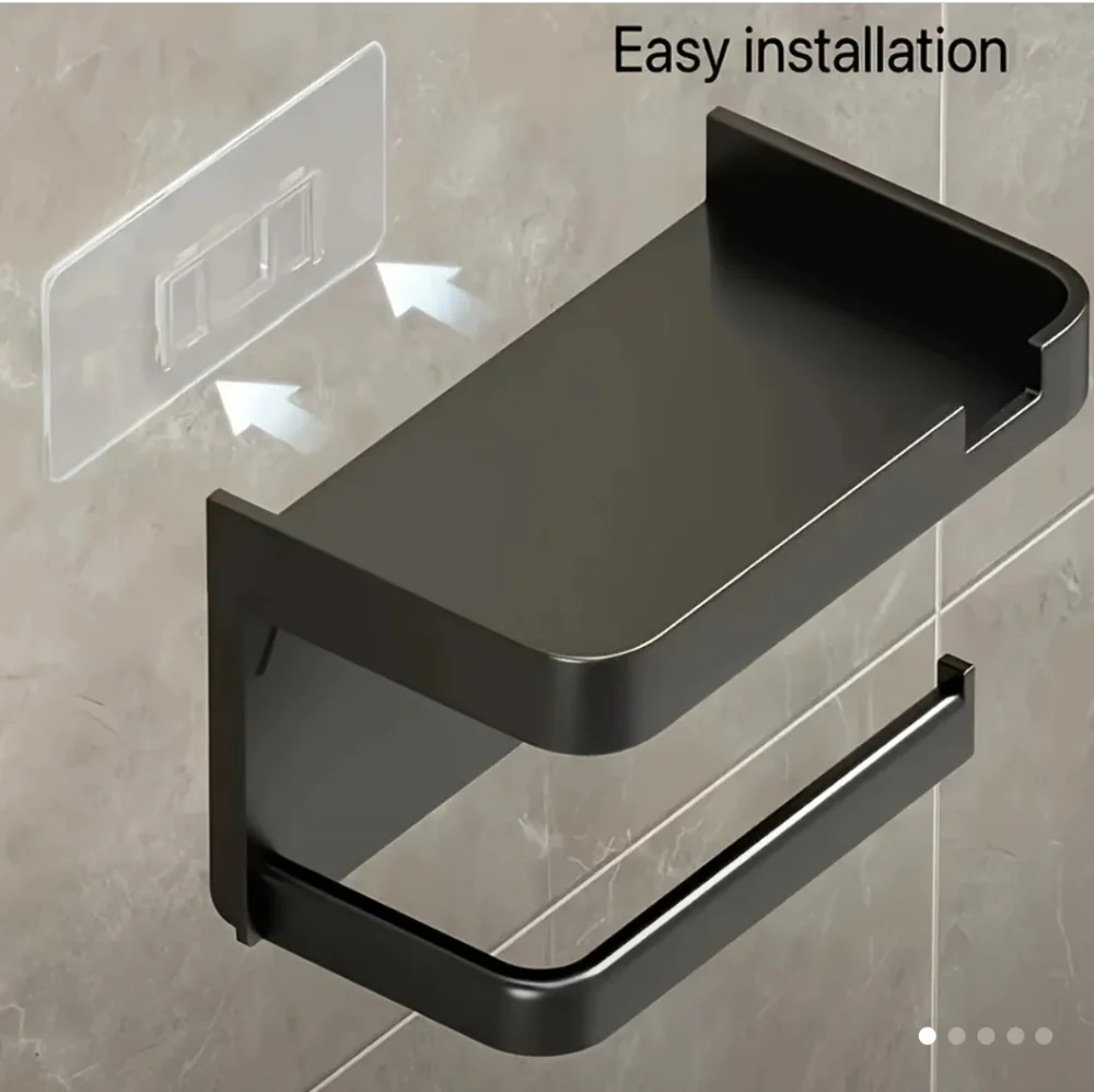 Black Wall Mount Toilet Paper Holder